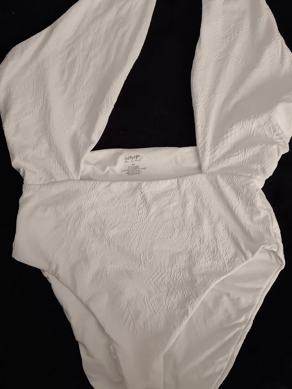 JMP The Label White Textured Halter One-Piece Swimsuit Women's Size XXL NWOT - Picture 1 of 5